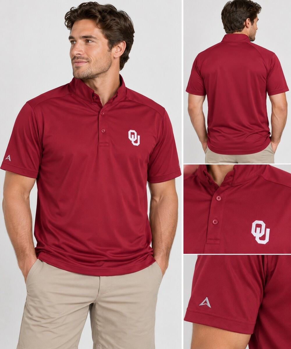 Oklahoma Sooners OU Antigua Men’s XL Crimson Performance Polo Shirt